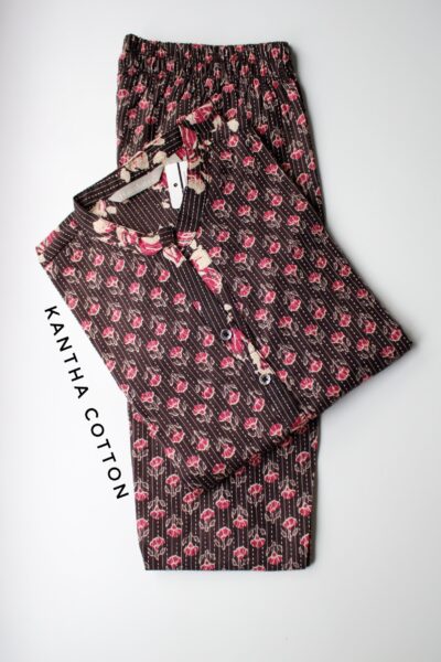 KANTHA COTTON KURTI SET -KAC06