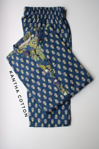 KANTHA COTTON KURTI SET -KAC04