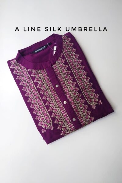 ALINE SILK PURPLE KURTI-ASK05