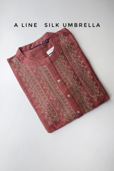 ALINE SILK COTTON COPPER KURTI-ASK04