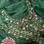Vichitra silk salwar set-Green-VSG001