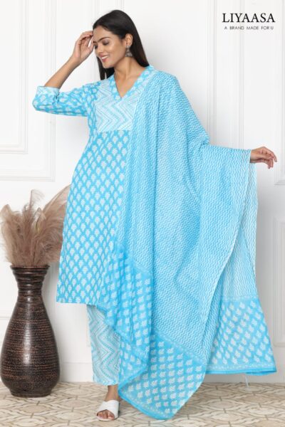 V Neck Jaipur Cotton Set – JC09