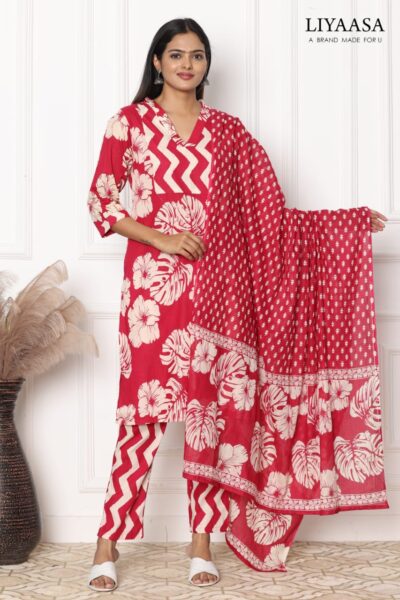 V Neck Jaipur Cotton Set – JC08