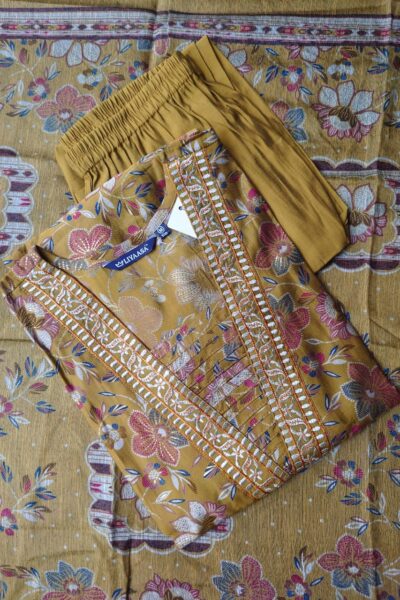 V Neck Chanderi Silk Set - VN03