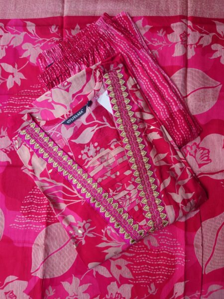 V Neck Chanderi silk Kurti - VN02