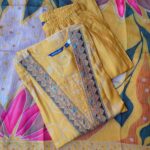 V Neck Chanderi Silk Set - VN06