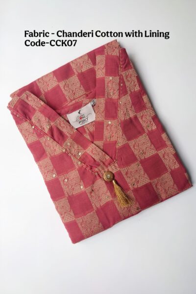 CHANDERI COTTON KURTI-CCK07