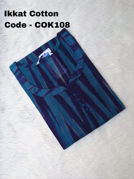 CHETTIANAD IKKAT COTTON KURTI-COK108