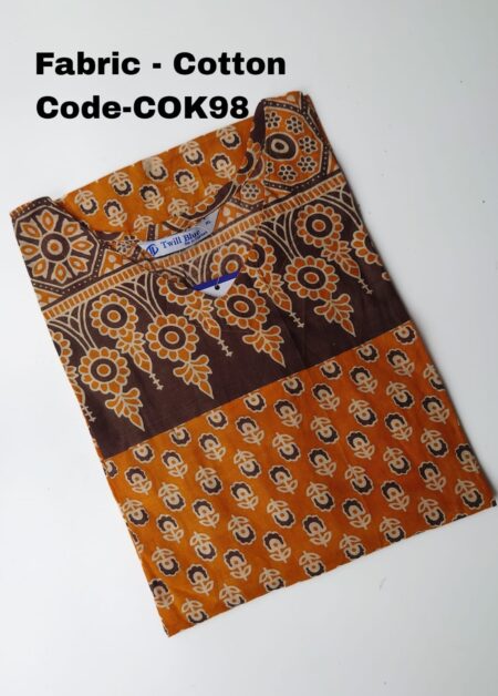 Kalamkari Printed Cotton Kurti -COK98