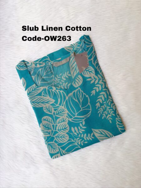 OFFICE WEAR KURTI(LINEN SLUB COTTON)-OW263