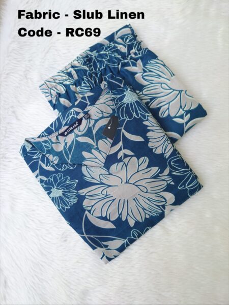 SLUB LINEN KURTI SET-RC69