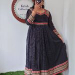 NARAYANPET COTTON FROCK- BLACK