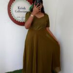 CHIKANKARI  GEOGRATTE MAXI-OLIVE GREEN
