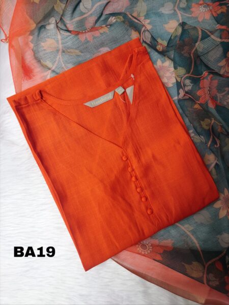 VARTICAN SILK KURTI WITH KALAMKARI DUPPATTA --BA19 - S