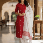 PREMIUM HANDLOOM KURTI -RED