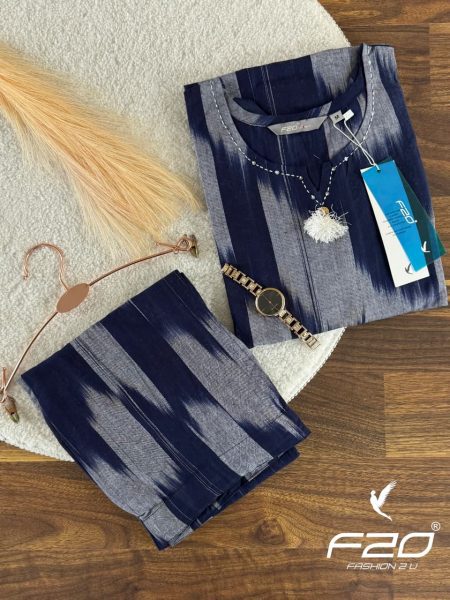 IKKAT COTTON KURTI SET-RK262