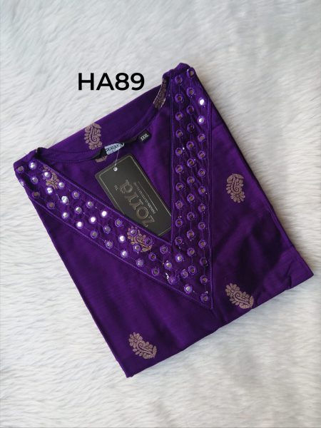 HANDLOOM RAW SILK KURTI -HA89 - XXL