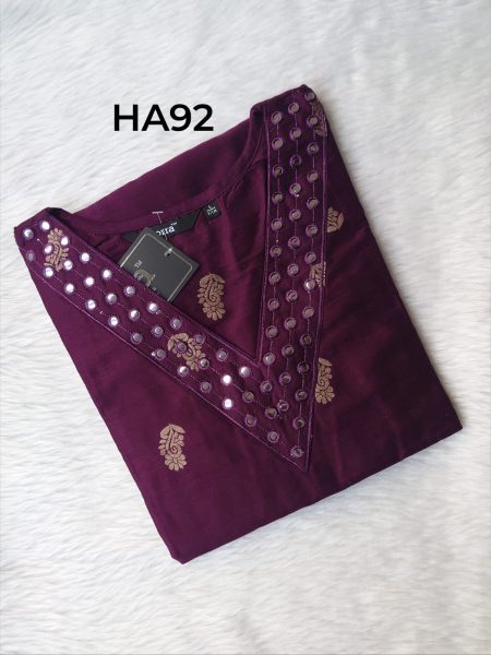 HANDLOOM RAW SILK KURTI -HA92
