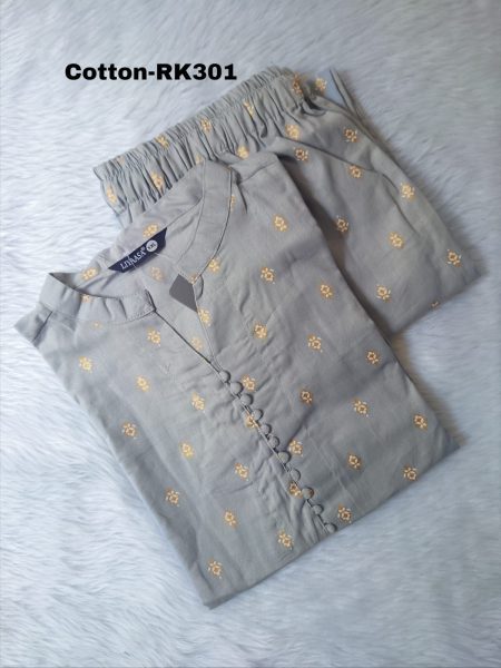 COTTON KURTI SET-Rk301