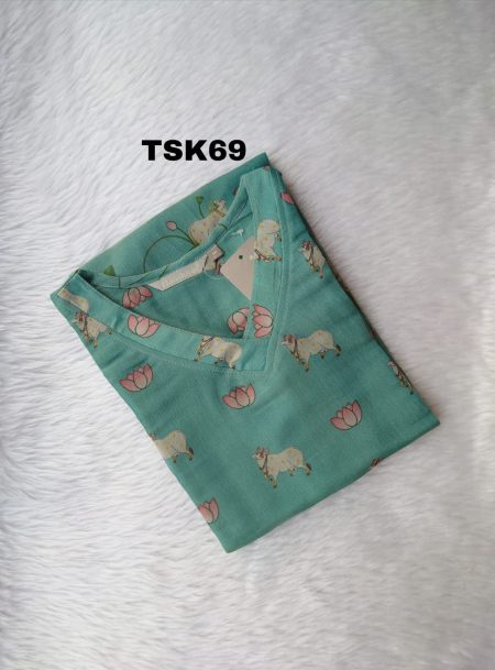 TISSSUE SILK KURTI -TSK69