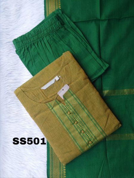 Mangalagiri Cotton Salwar  Set-SS501
