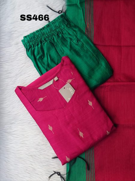 DUPION RAW SILK SALWR SET- SS466