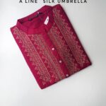 ALINE CHERRY PINK SILK KURTI-ASK03