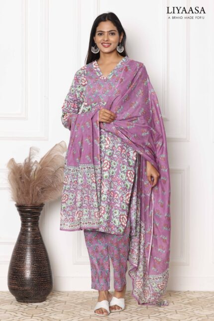 V Neck Jaipur Cotton Set – JC03