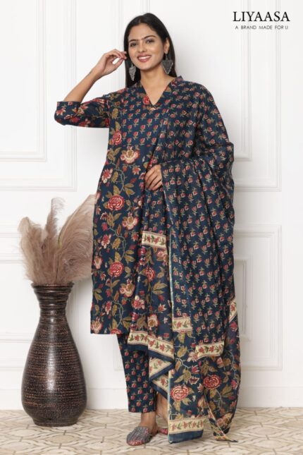 V Neck Jaipur Cotton Set – JC04