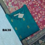RAW SILK KURTI DUPPATTA -BA38