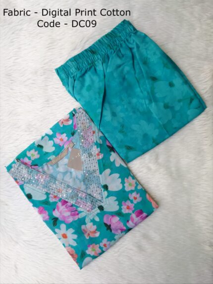 DIGITAL COTTON KURTI SET-DC09