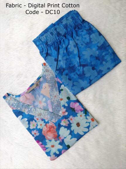 DIGITAL COTTON KURTI SET-DC10