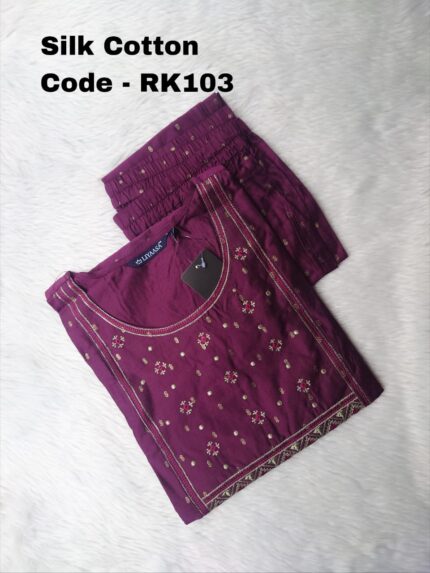 SILK COTTON KURTI -RK103