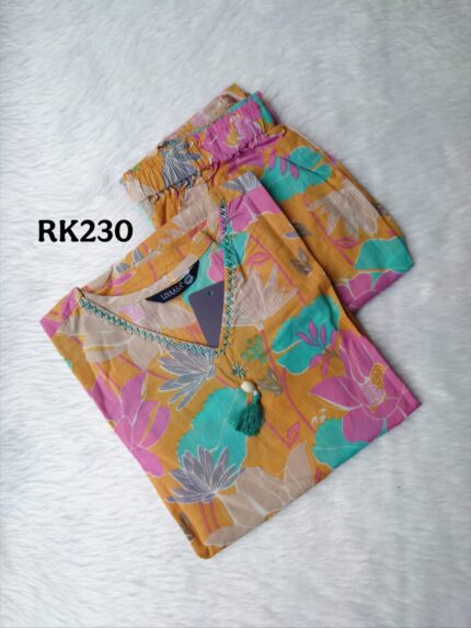CAMBRIC COTTON KURTI SET-RK230
