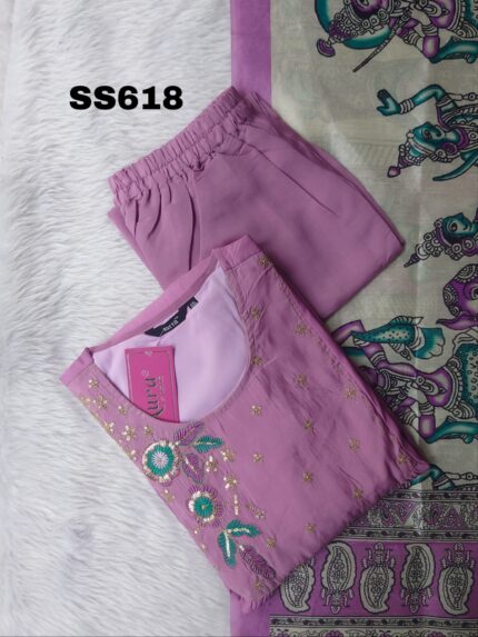 MUL CHANDERI SALWAR SET-SS618