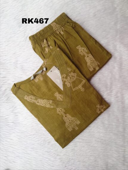 COTTON KURTI SET-RK467