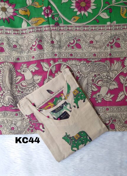 KALAMKARI COTTON KURTI WITH DUPPATTA -KC44