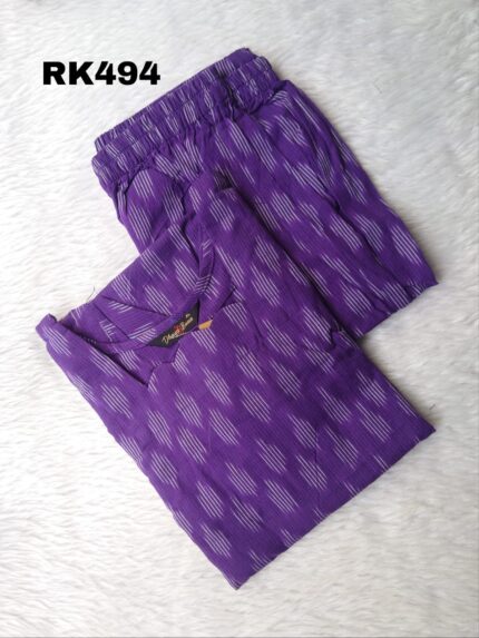 IKKAT COTTON KURTI SET -RK494