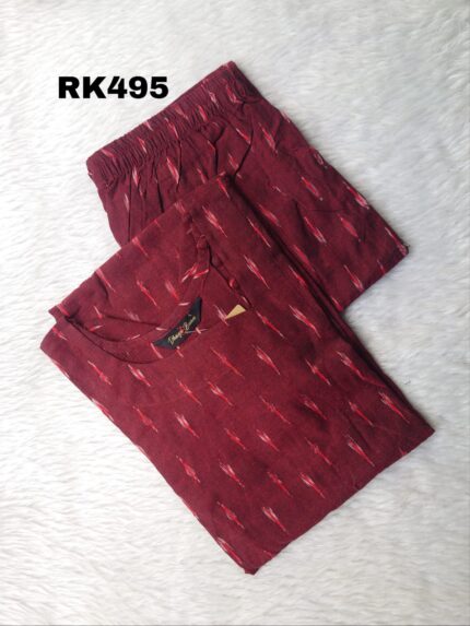 IKKAT COTTON KURTI SET -RK495