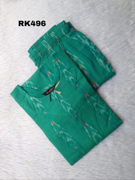 IKKAT COTTON KURTI SET -RK496