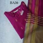 RAW SILK KURTI DUPPATTA -BA36