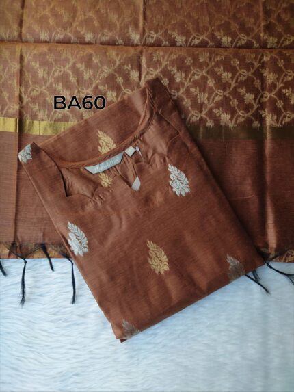 BANARASI SILK KURTI WITH DUPATTA -BA60