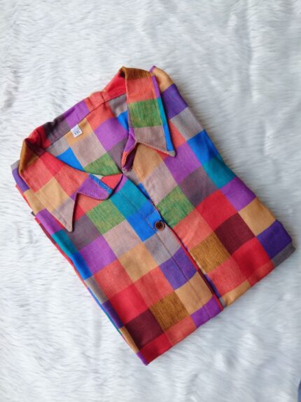 MADRAS CHECK COTTON KURTI -SMALL  CHECK