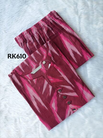 IKKAT COTTON KURTI SET -RK610
