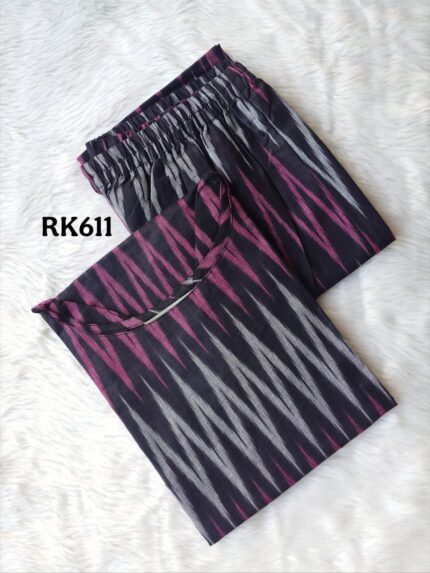 IKKAT COTTON KURTI SET -RK611