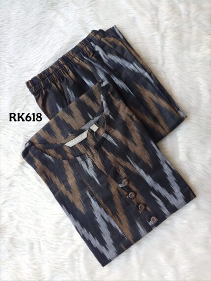 IKKAT COTTON KURTI SET -RK618