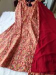 Anarkali Maxi with Dupatta -Red