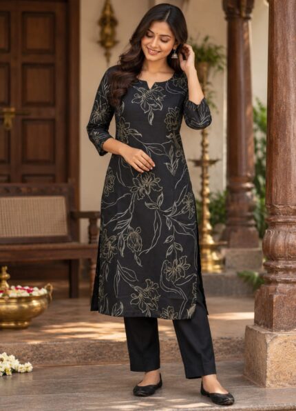 PREMIUM BERLIN SILK KURTI SET -RK852
