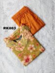 LINEN FLORAL PRINT CO-ORD SET -RK863