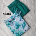 LINEN FLORAL PRINT CO-ORD SET -RK864